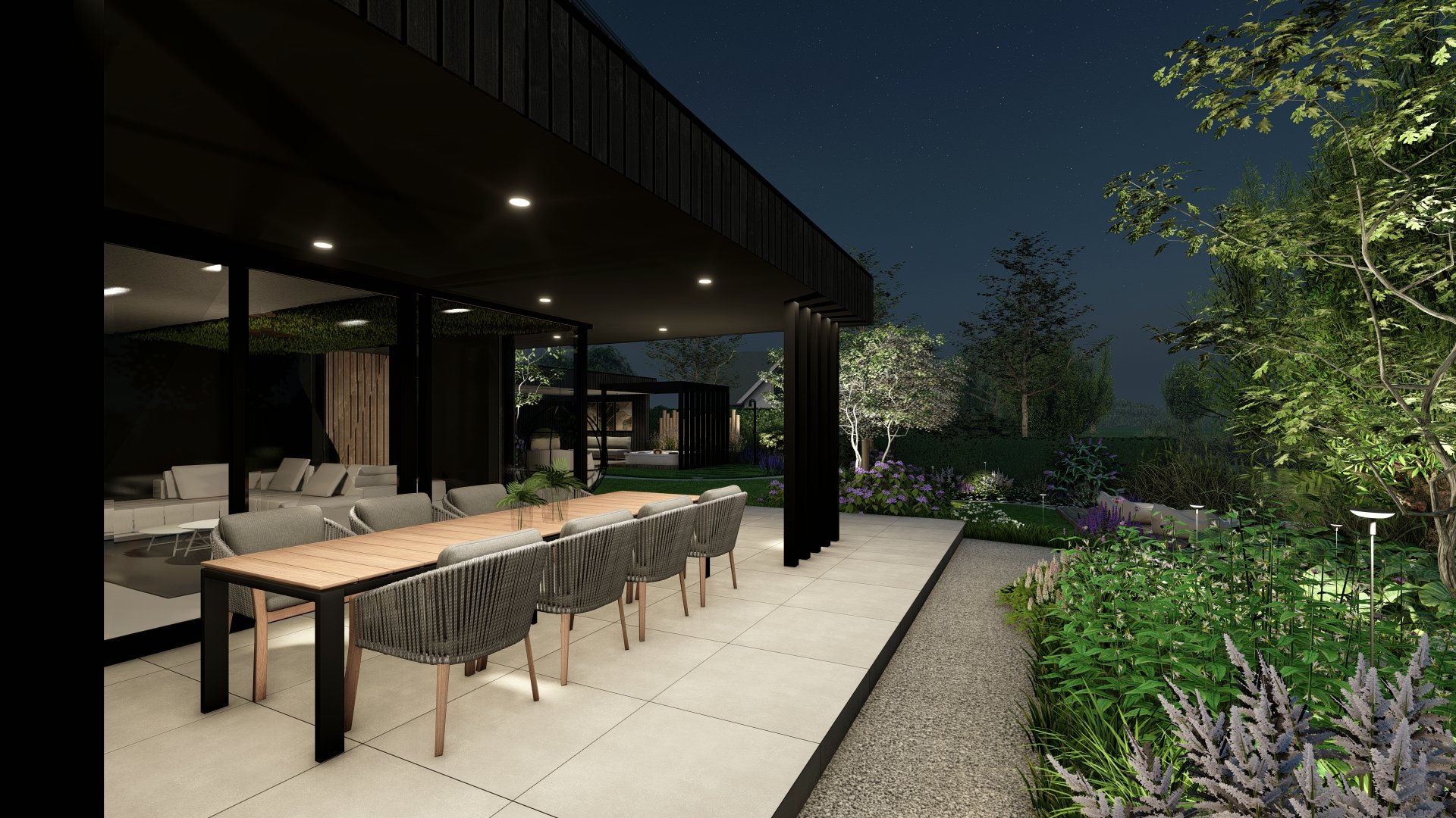 Lichtontwerp voor de moderne tuin met In-lite verlichting