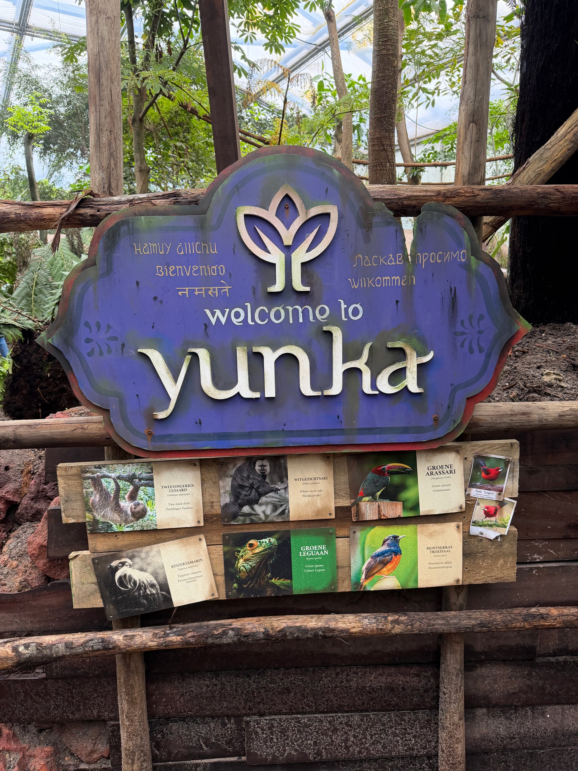 Welkomstbord van Yunka in Rimbula van Wildlands